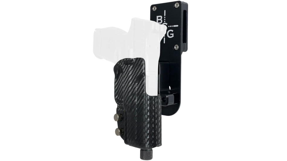 Black Scorpion Outdoor Gear FNH 509 Compact/Midsize Pro Heavy Duty Competition Holster, Left Hand, Black Shell / Carbon Fiber, HCD1-USPSABS-FN509CFLH