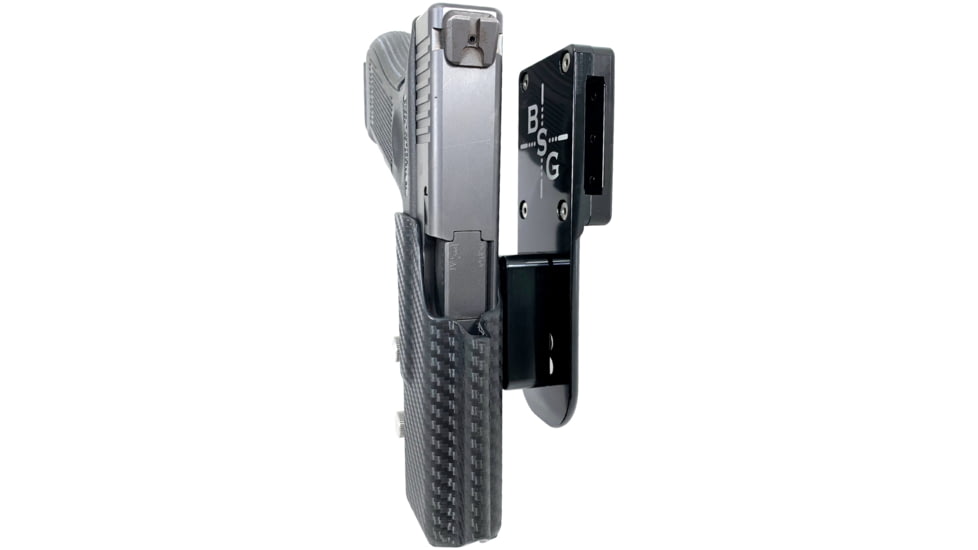 Black Scorpion Outdoor Gear Glock 17, 19, 22, 45 Pro Heavy Duty Competition Holster, Left Hand, Black Shell / Carbon Fiber, HCD1-USPSABS-GL17CFLH