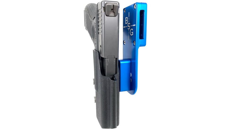 Black Scorpion Outdoor Gear Glock 17, 19, 22, 45 Pro Heavy Duty Competition Holster, Left Hand, Blue Shell / Black, HCD3-USPSABS-GL17BKLH