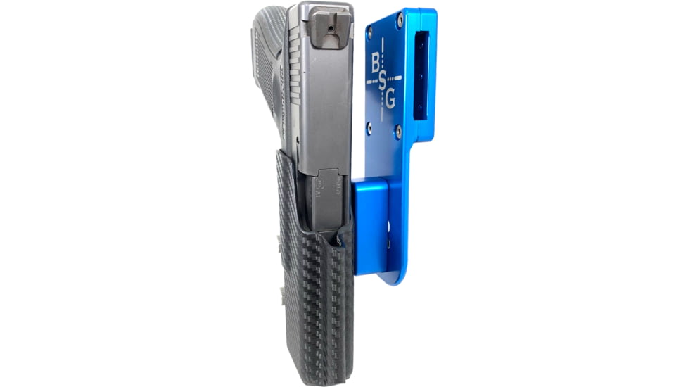 Black Scorpion Outdoor Gear Glock 17, 19, 22, 45 Pro Heavy Duty Competition Holster, Left Hand, Blue Shell / Carbon Fiber, HCD3-USPSABS-GL17CFLH