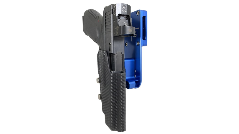 Black Scorpion Outdoor Gear Glock 34, 35 Pro Heavy Duty Competition Holster, Left Hand, Blue Shell / Carbon Fiber, HCD3-USPSABS-GL34CFLH