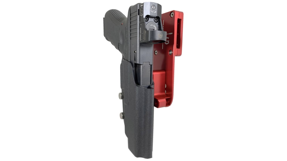 Black Scorpion Outdoor Gear Glock 34, 35 Pro Heavy Duty Competition Holster, Left Hand, Red Shell / Black, HCD2-USPSABS-GL34BKLH