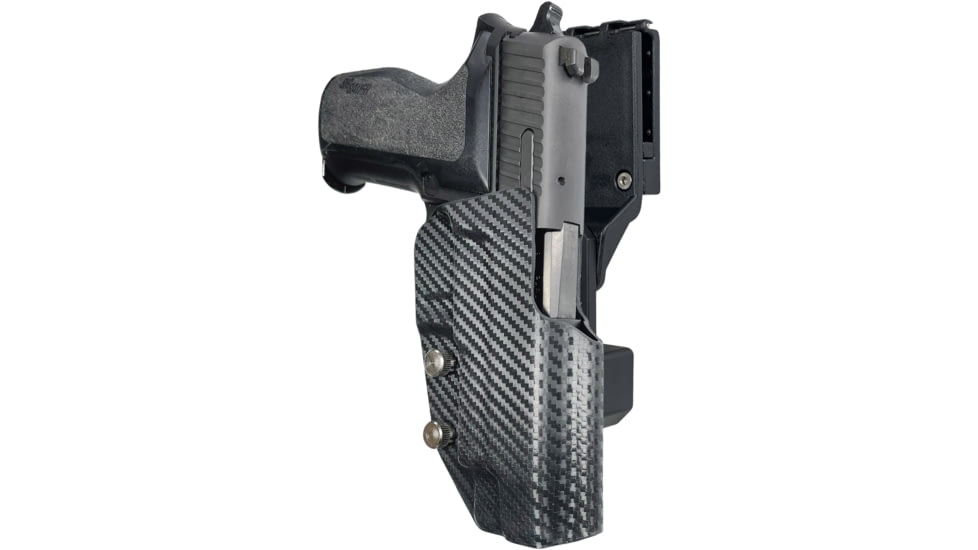 Black Scorpion Outdoor Gear Pro Competition OWB Holster, Sig Sauer P226 w/ Rail, Right Hand, Carbon Fiber, HC04-USPSA-P226R-CFRH