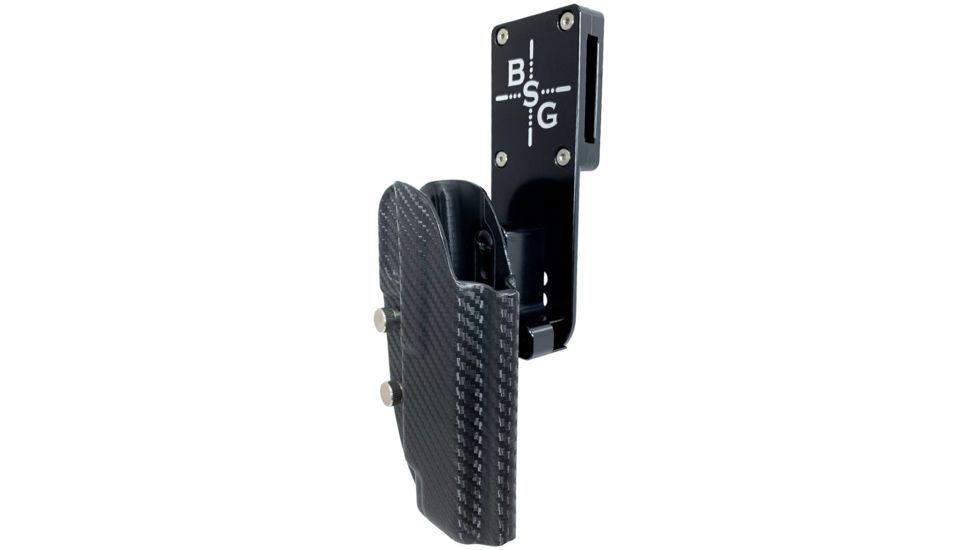 Black Scorpion Outdoor Gear Pro Heavy Duty Competition Holster, Right Hand, Canik TP9 SFx, 5.2in Barrel, 1.5 - 1.75in Belts, Kydex/ 6066 Aluminum, Carbon Fiber/Black, HCD1-USPSABS-TP9SFXCFRH