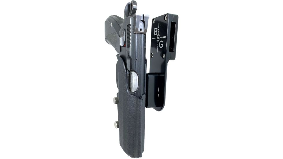 Black Scorpion Outdoor Gear Pro Heavy Duty Competition Holster, Right Hand, CZ 75 SP-01, 4.6in Barrel, 1.5 - 1.75in Belts, Kydex/ 6066 Aluminum, Black/Black, HCD1-USPSABS-CZSPBKRH