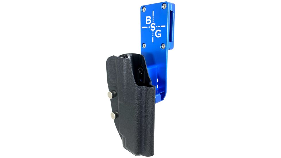 Black Scorpion Outdoor Gear Pro Heavy Duty Competition Holster, Right Hand, CZ Shadow 2, 4.89in Barrel, 1.5 - 1.75in Belts, Kydex/ 6066 Aluminum, Black/Blue, HCD3-USPSABS-CZBKRH