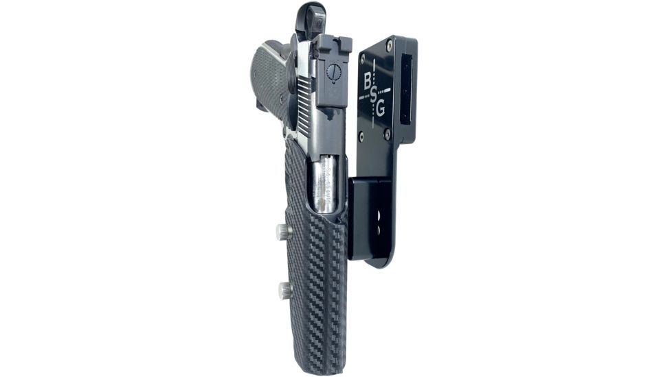 Black Scorpion Outdoor Gear Pro Heavy Duty Competition Holster, Right Hand, M1911, 5in Barrel, 1.5 - 1.75in Belts, Kydex/ 6066 Aluminum, Carbon Fiber/Black, HCD1-USPSABS-1911CFRH