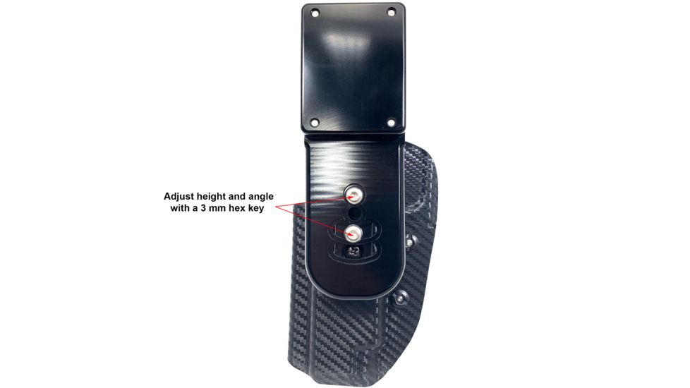 Black Scorpion Outdoor Gear Pro Heavy Duty Competition Holster, Right Hand, SIG Sauer P320, 3.9 - 5in Barrel, 1.5 - 1.75in Belts, Kydex/ 6066 Aluminum, Carbon Fiber/Black, HCD1-USPSABS-P320X5CFRH