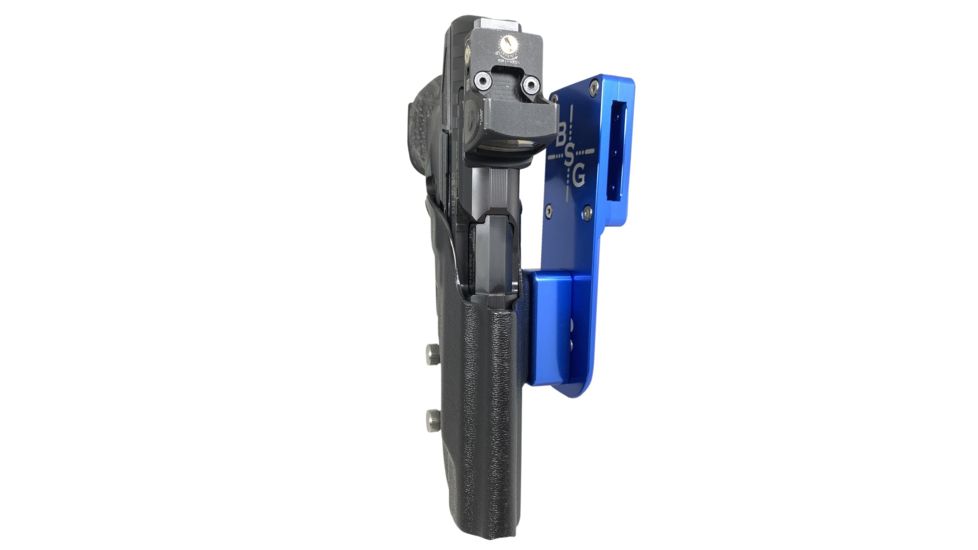 Black Scorpion Outdoor Gear Pro Heavy Duty Competition Holster, Right Hand, Walther PPQ Q5 Match/ Mod 2, 5in Barrel, 1.5 - 1.75in Belts, Kydex/ 6066 Aluminum, Black/Red, HCD2-USPSABS-WALTHERQ5BKRH