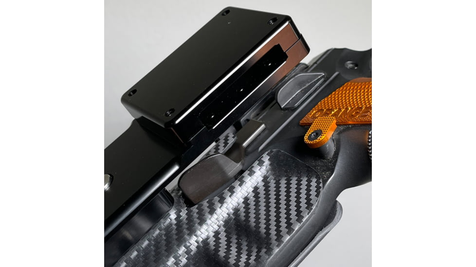 Black Scorpion Outdoor Gear Pro Heavy Duty Competition Kydex OWB Holster, CZ Shadow 2 w/ Nitro Fin Thumb Rest, Right Hand, Black Shell Carbon Fiber, HCD1-USPSABS-S2NITROCFRH