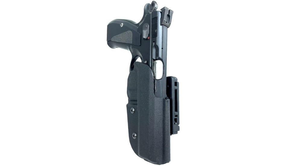 Black Scorpion Outdoor Gear Pro IDPA Competition Holster, Right Hand, CZ 75 SP-01, 4.6in Barrel, 1.5 - 1.75in Belts, Kydex, Black, HC03-IDPA-CZSPBKRH