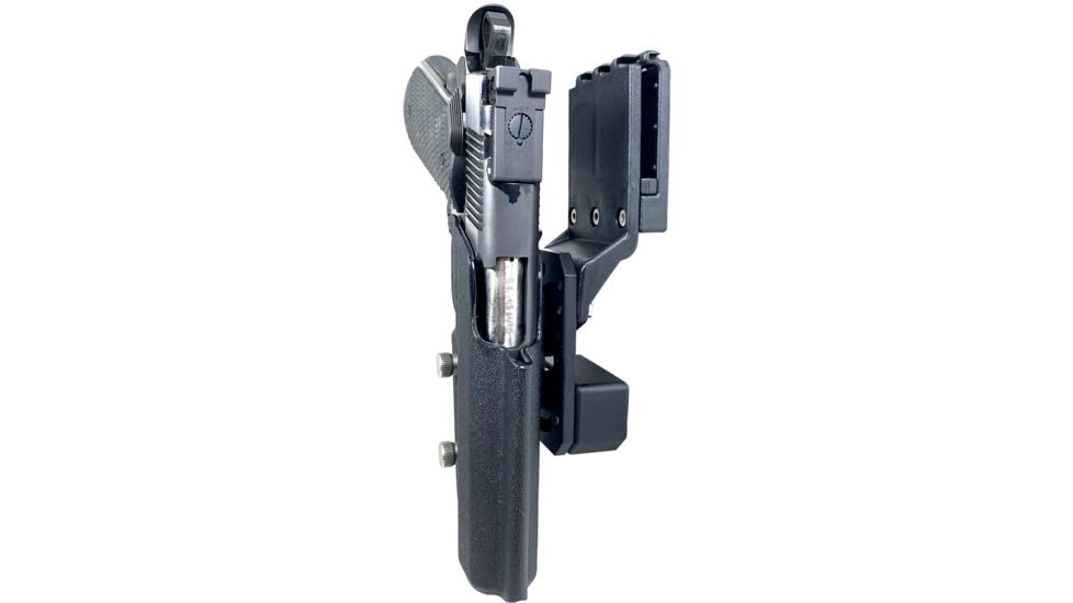 Black Scorpion Outdoor Gear Pro USPSA Competition Holster, Right Hand, 1911, 5in Barrel, 1.5 - 1.75in Belts, Kydex, Black, HC04-USPSA-1911BKRH