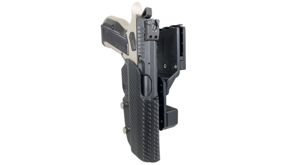 Black Scorpion Outdoor Gear Pro USPSA Competition Holster, Right Hand, CZ Shadow 2, 4.89in Barrel, 1.5 - 1.75in Belts, Kydex, Carbon Fiber, HC04-USPSA-SHADOWIICFRH