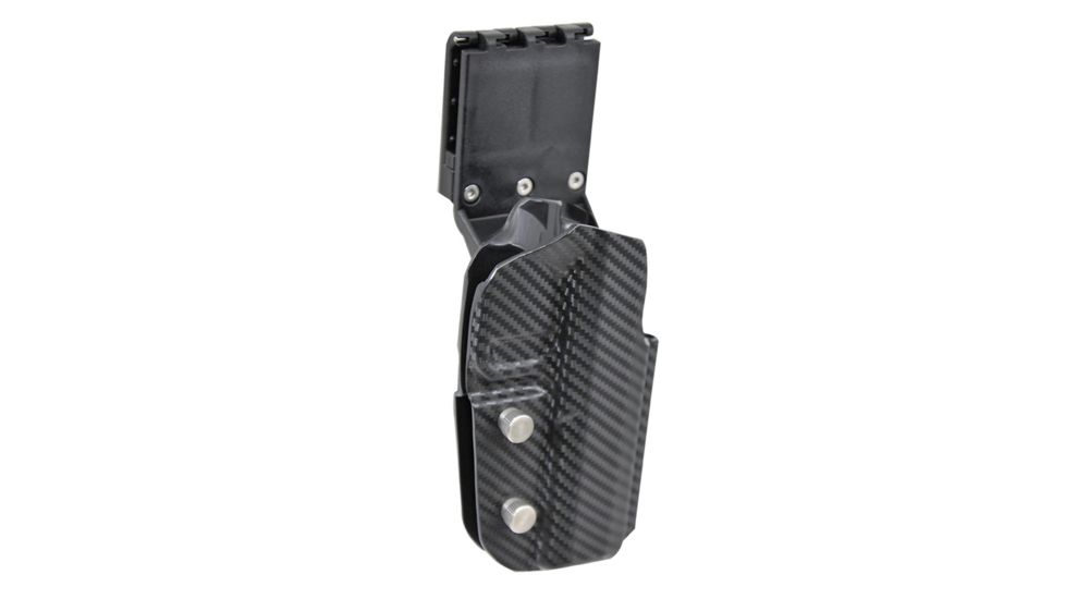 Black Scorpion Outdoor Gear Pro USPSA Competition Holster, Right Hand, Walther PPQ, 5in Barrel, 1.5 - 1.75in Belts, Kydex, Carbon Fiber, HC04-USPSA-WALTHERQ5CFRH