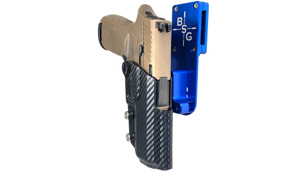 Black Scorpion Outdoor Gear Sig Sauer P320 Compact Pro Heavy Duty Competition Holster, Right Hand, Blue Shell / Carbon Fiber, HCD3-USPSABS-P3204CFRH