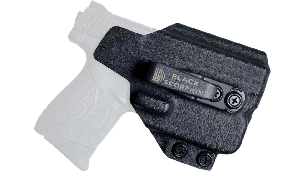 Black Scorpion Outdoor Gear Smith &amp; Wesson M&amp;P Shield Plus w/ TLR-6 Belt Wing Tuckable Holster, Right, Black, HC23-SHIETLR6-BKRH