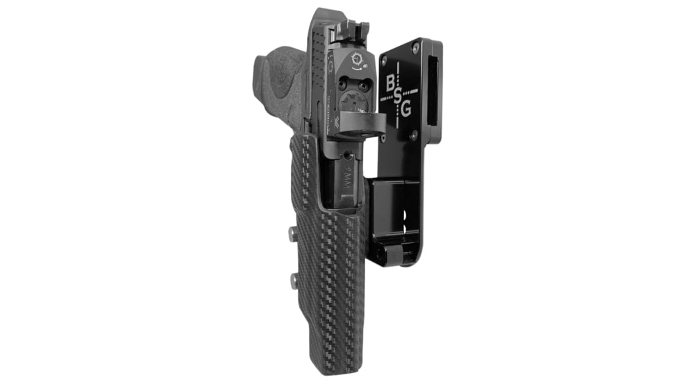Black Scorpion Outdoor Gear Smith &amp; Wesson M&amp;P9, M&amp;P40 M2.0 5in Pro Heavy Duty Competition Holster, Right Hand, Black Shell / Carbon Fiber, HCD1-USPSABS-MP5CFRH