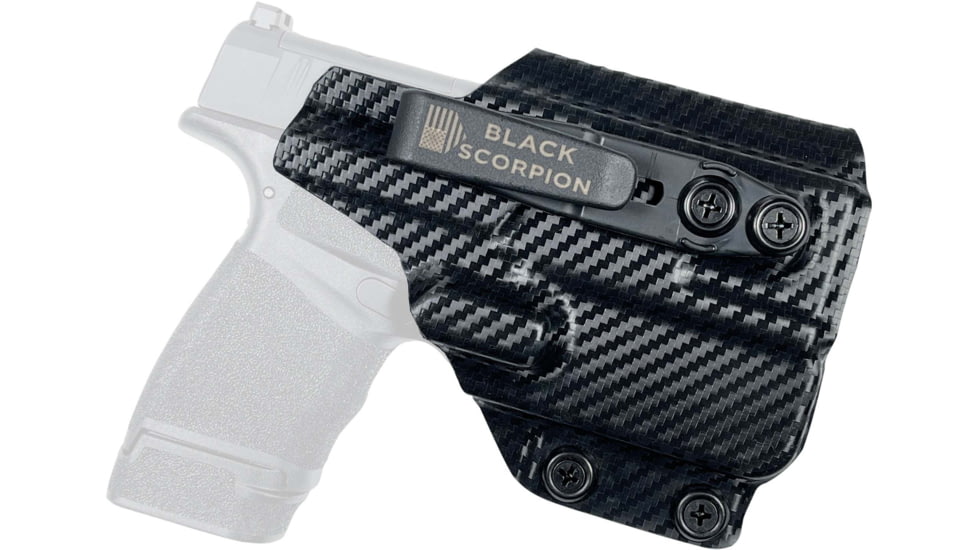 Black Scorpion Outdoor Gear Springfield Hellcat w/ TLR-6 IWB Belt Wing Tuckable Holster, Right, Carbon Fiber, HC23-HELLCATLR6-CF