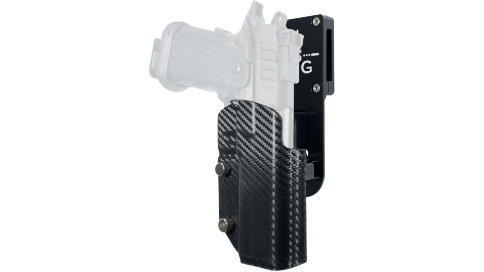Black Scorpion Outdoor Gear Staccato P DUO Pro Heavy Duty Competition Holster, Right, Black/Carbon Fiber, HCD1-USPSABS-STACPCFRH