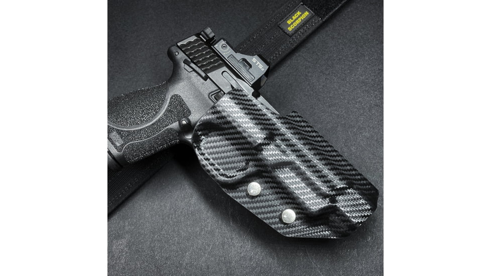Black Scorpion Outdoor Gear USPSA Grand Master Production Holster / Shooting Belt Combo, 2011 USPSA, Black, Medium, CO06-MP01H042011-BTMBK