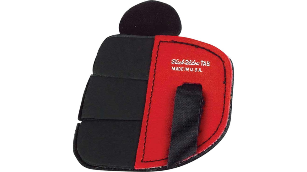 Black Widow Super Leather Shooting Tab 3 Fingers Under LH, Black/Brown, Medium, 5331-2