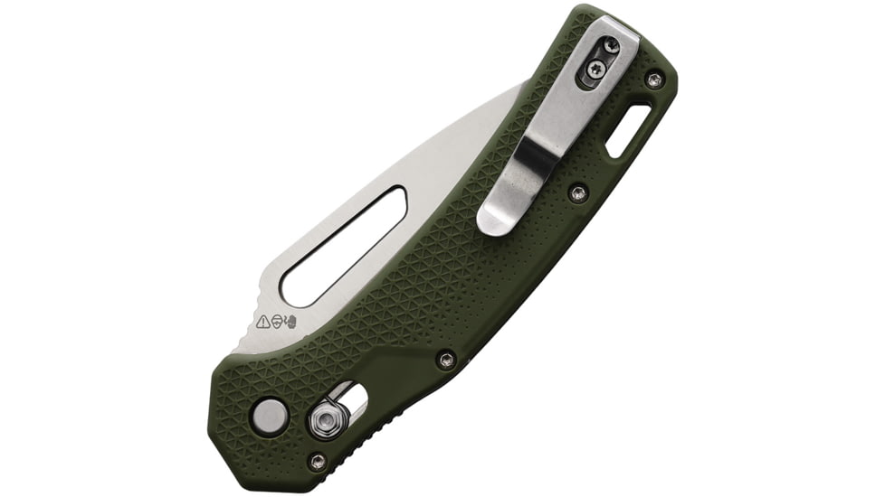 Blackfire Pivot Lock Folding Knife, 4in Closed, 3in Satin D2 Tool Steel Drop Point Blade, Green Nylon Handle, OGK000GNB