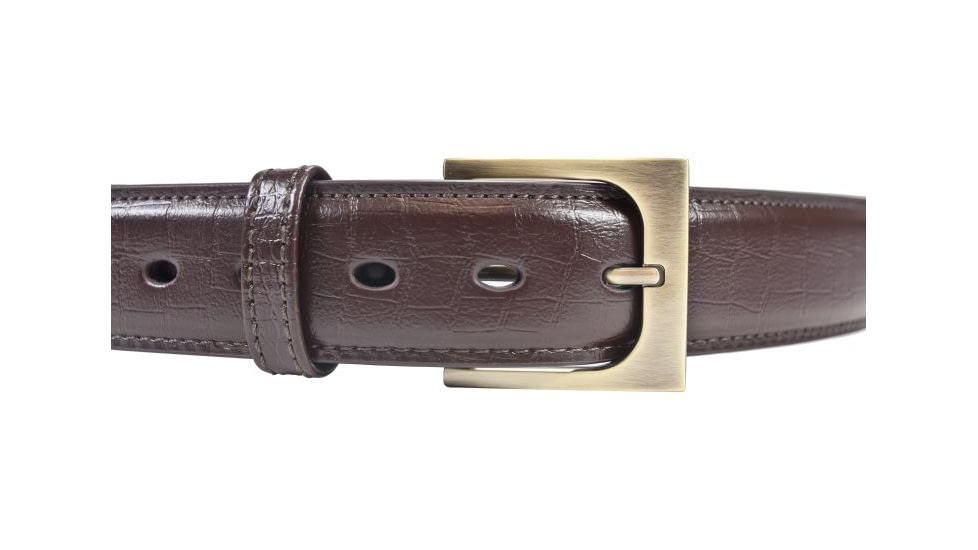 BlackHawk 4113 CQC Pistol Belt, Brown, 48in waist, Gator Finish, Antique Brass Buckle 411348GBN