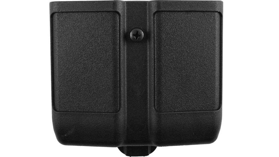 Blackhawk Double Magazine Case, 9mm/.40 cal/.45 cal/10mm/.357 Sig, Matte, Black, Single Stack, 410510PBK