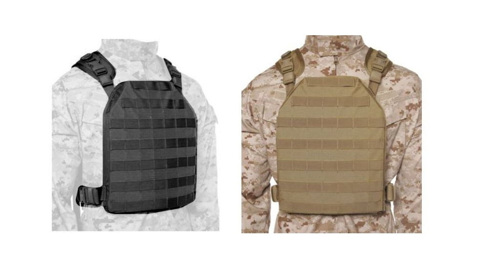 BlackHawk Lightweight Plate Carrier Harness, Black, Coyote Tan