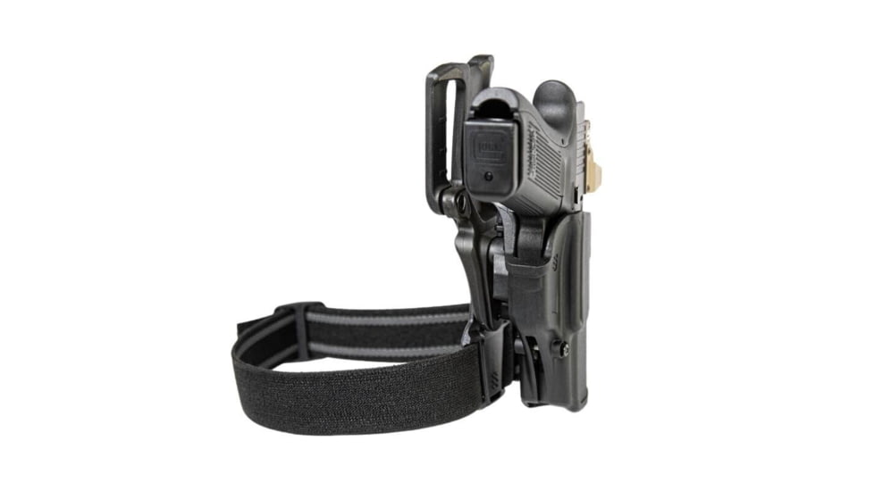 BlackHawk T-Series Level 2 Compact Overt Gun Belt Holster Kit, Glock 26 Glock 26/27/33, Right Hand, Box, Black, 410702BKR