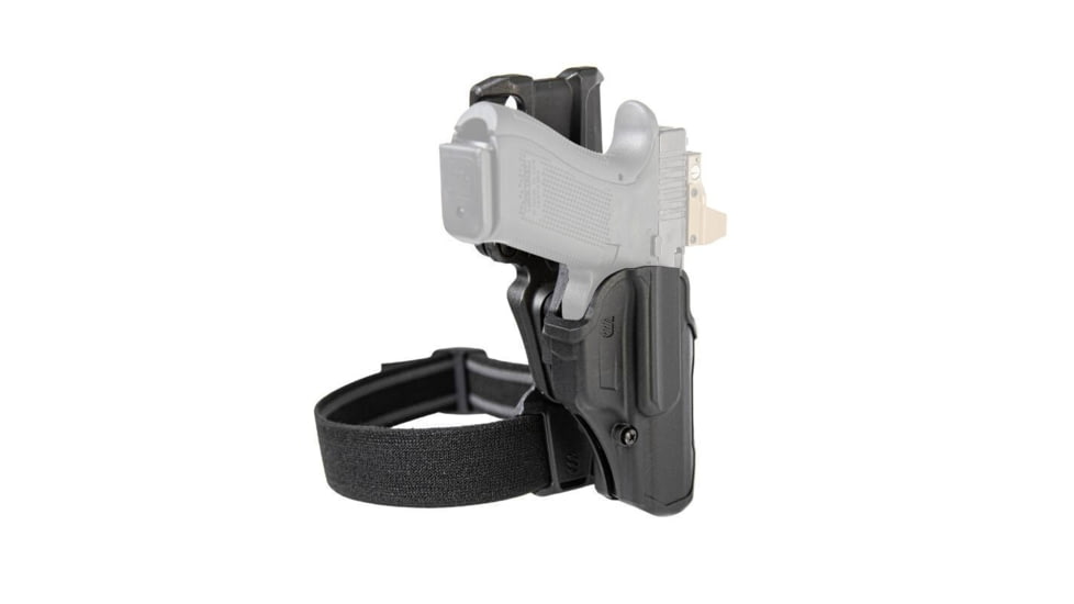 BlackHawk T-Series Level 2 Compact Overt Gun Belt Holster Kit, Glock 26 Glock 26/27/33, Right Hand, Box, Black, 410702BKR