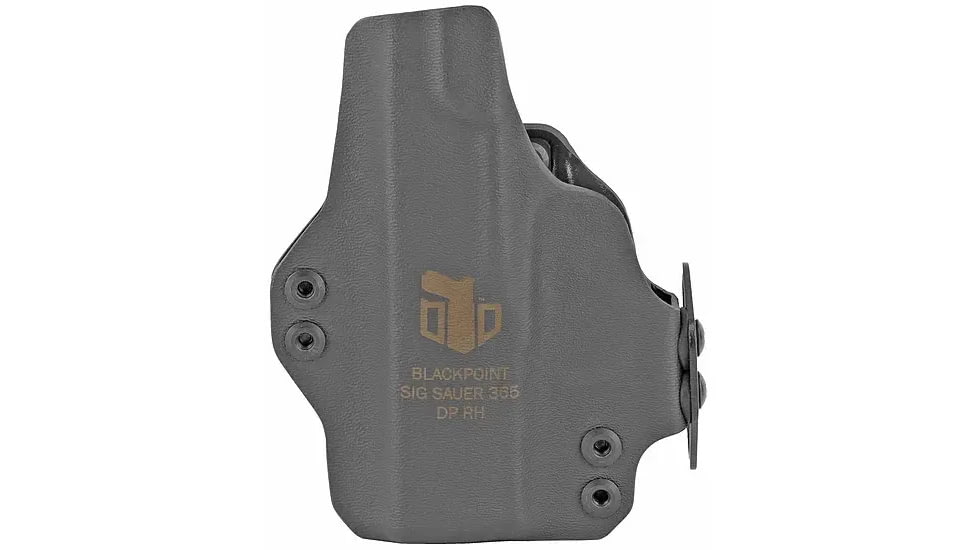 BlackPoint Tactical Dual Point IWB Holster, Fits Sig P365 AXG Legion, Black Kydex &amp; Leather, 1.75 Metal Strut Loop 171991