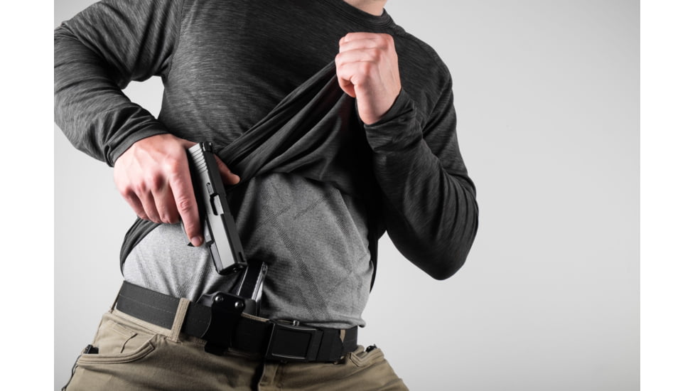 BlackPoint Tactical Dual Point IWB Holster, Fits Sig P365 AXG Legion, Black Kydex &amp; Leather, 1.75 Metal Strut Loop 171991