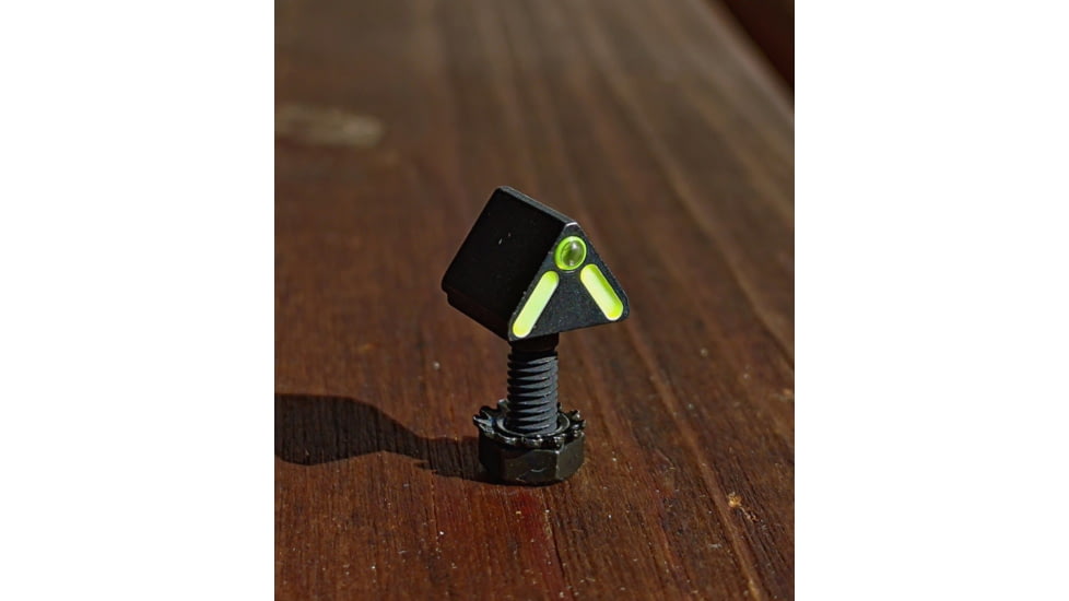 Blitzkrieg Components Benelli/Beretta Chevron Sight Post, Tritium Dot, Luminescent Green, BNCVLGTD3