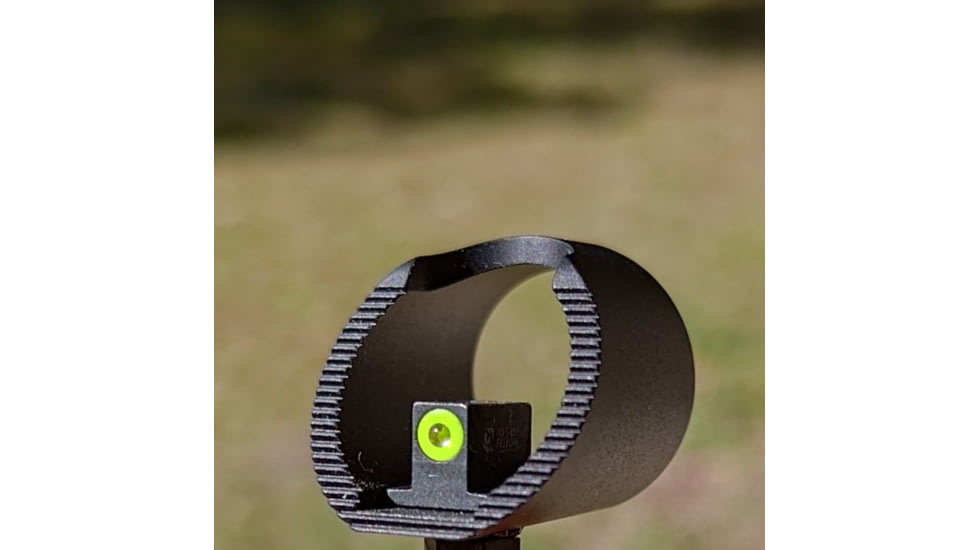 Blitzkrieg Components Benelli/Beretta Flat Circle Dot Sight Post, Tritium Dot w/ Hood, Green, BNFCDGTD3H