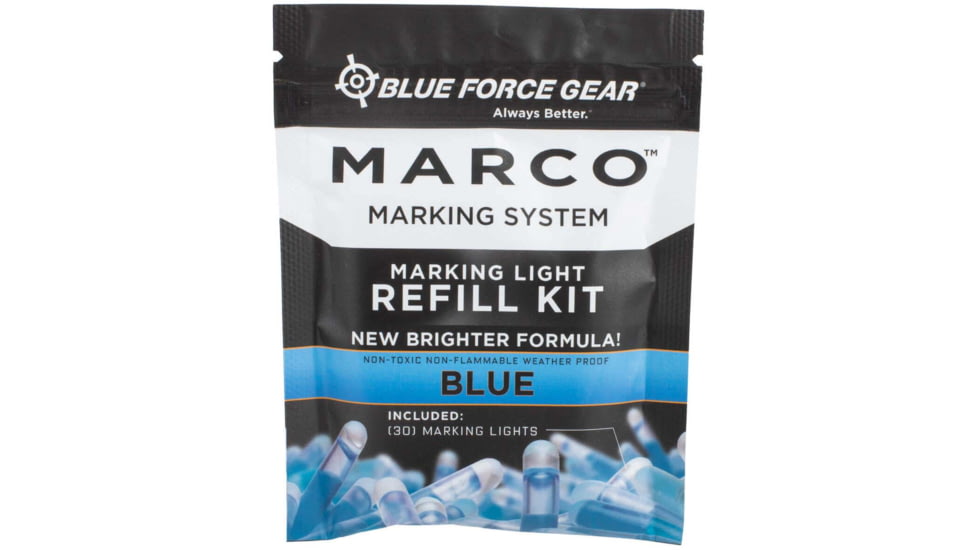 Blue Force Gear MARCO Training Light Refill Pack, 30 light sticks, Blue, MARCO-01-BLUE-REFILL-1EA