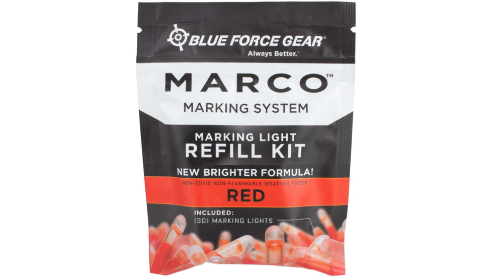Blue Force Gear MARCO Training Light Refill Pack, 30 light sticks, Red, MARCO-01-RED-REFILL-1EA