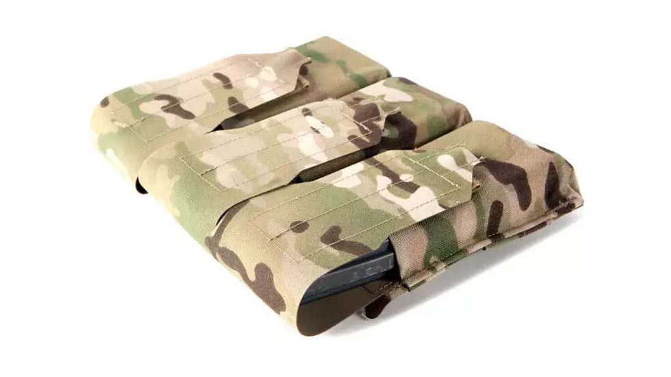 Blue Force Gear Triple M4 Magazine Pouch, Classic style with flap, one mag per pocket, MultiCam, HW-M-1M4-3-MC