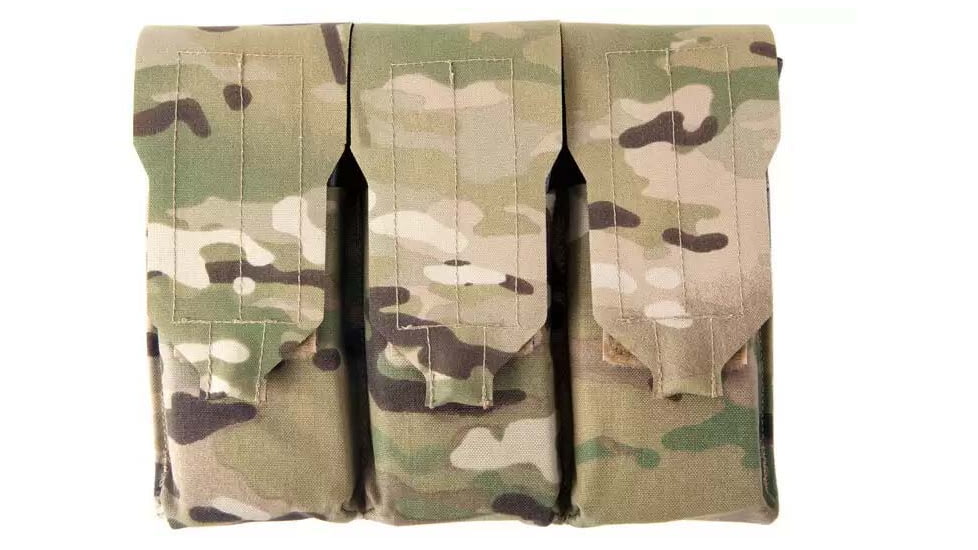 Blue Force Gear Triple M4 Magazine Pouch, Classic style with flap, one mag per pocket, MultiCam, HW-M-1M4-3-MC