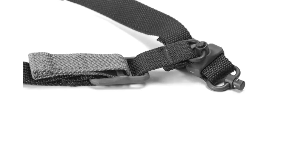 Blue Force Gear Vickers Padded 2-To-1 Sling, Red Swivel Version, Black, VCAS-2TO1-RED-200-AA-BK