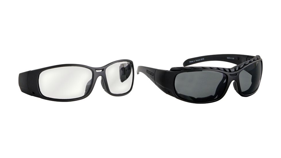Bobster Ambush 2  Convertible Sunglasses, Black Frame, Smoke &amp; Clear BAMBU201