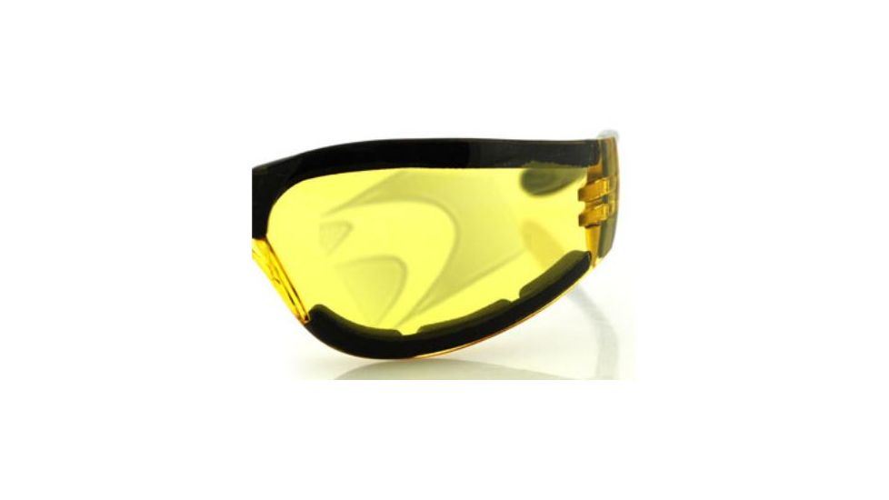 Bobster Shield II Sunglasses, Black Frame, Yellow Lens, ESH204