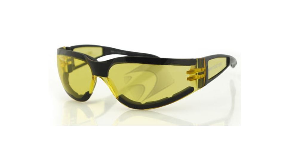Bobster Shield II Sunglasses, Black Frame, Yellow Lens, ESH204