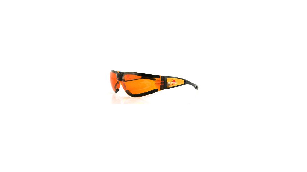 Bobster Shield II Sunglasses, Black Frame, Amber Lens, ESH202 