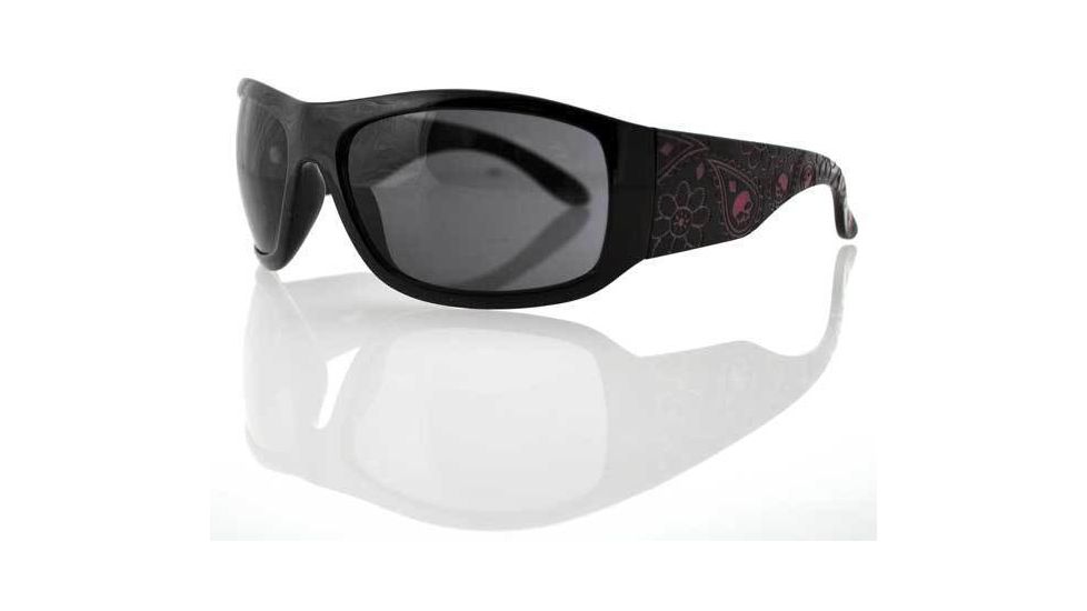 Bobster Vixen Highway Honey RX Bi-Focal Sunglasses, Black Frame, Laser Paisley, Purple