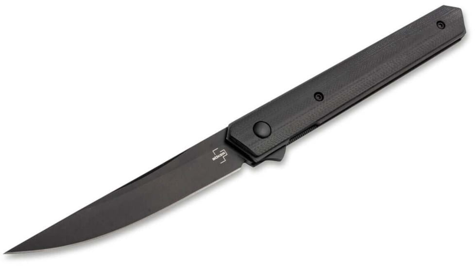 Boker 01Bo339 Plus Kwaiken Air Pocket 3.54 Plain Black G10 Handle
