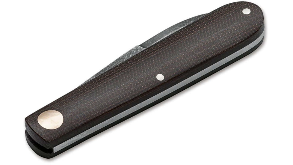 Boker Solingen Barlow Prime EDC Folding Knife, 2.72in, Carbon Steel, Micarta Green Handle, 115942