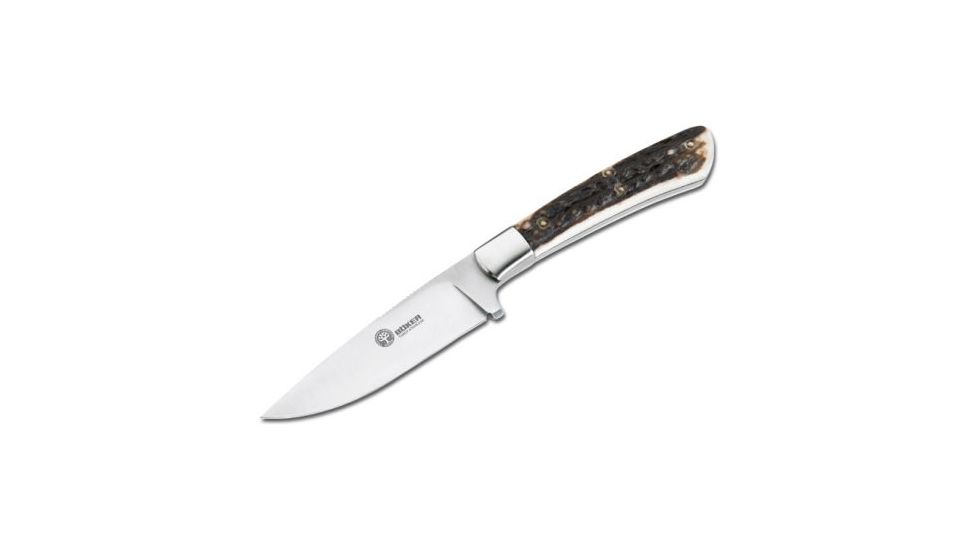 Boker USA Arbolito Nicker Fixed Blade Hunting Knife w/ Leather Sheath 02BA736H