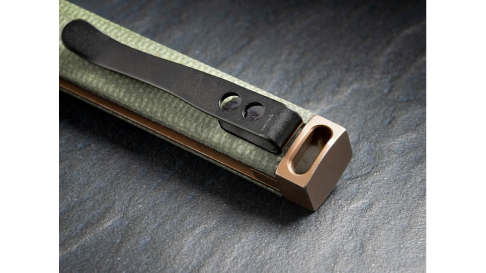 Boker USA Boker Plus Kaizen Green Canvas Micarta Pocket Knife, 3.11 in, D2, Folding Blade, Micarta Handle, 01BO391