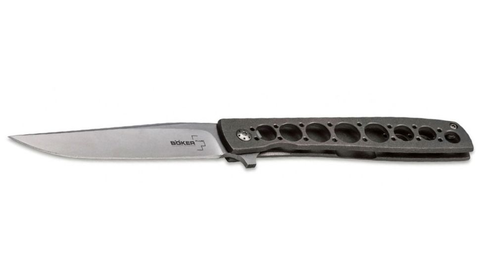Boker USA Boker Plus Urban Trapper Grand Folding Pocket Knife,3.8in VG-10 Steel Blade,Titanium Grey Handle, 01BO736